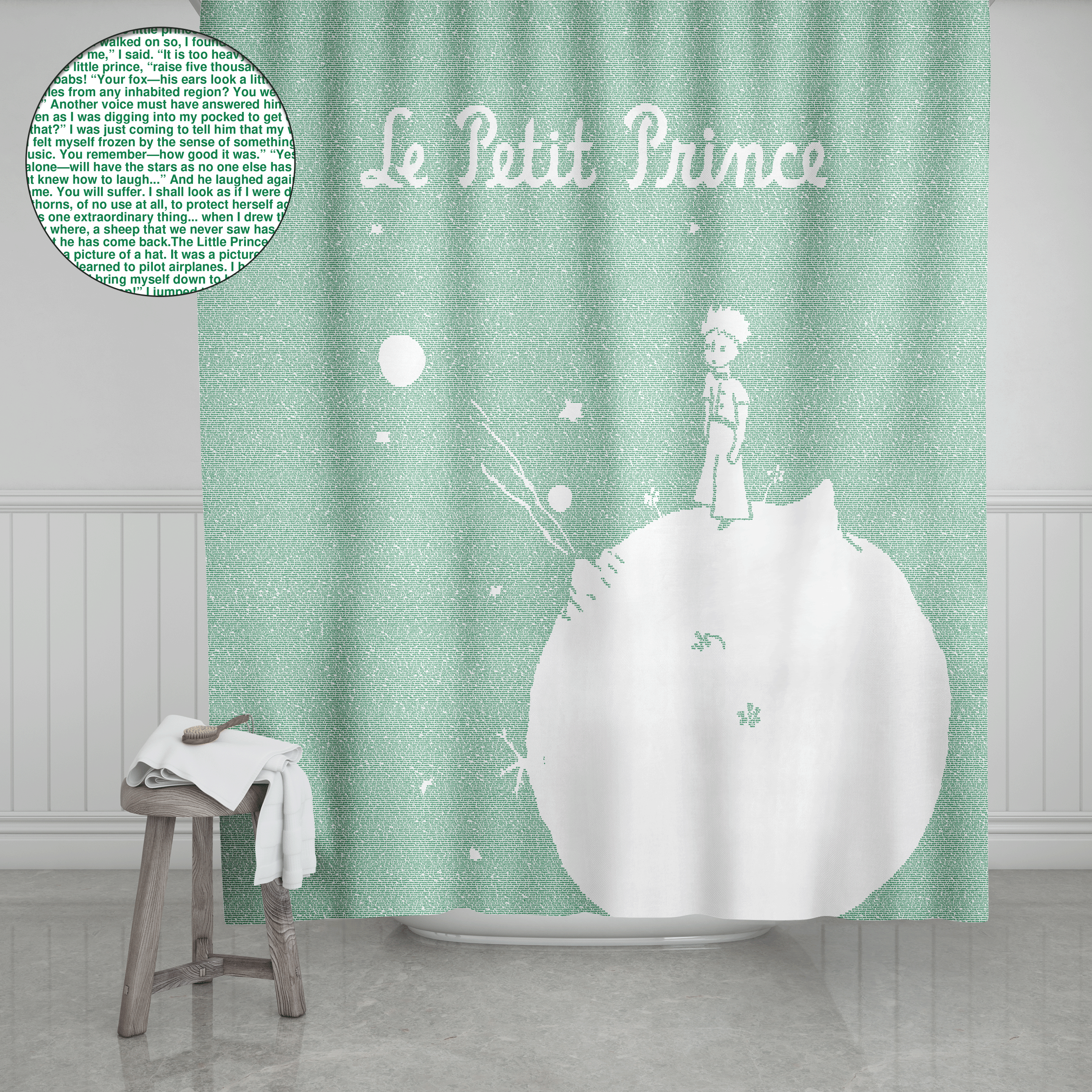 Ambesonne King Shower Curtain, Frog Prince on Moss Stone, 69Wx70L, Forest  Green and Yellow 