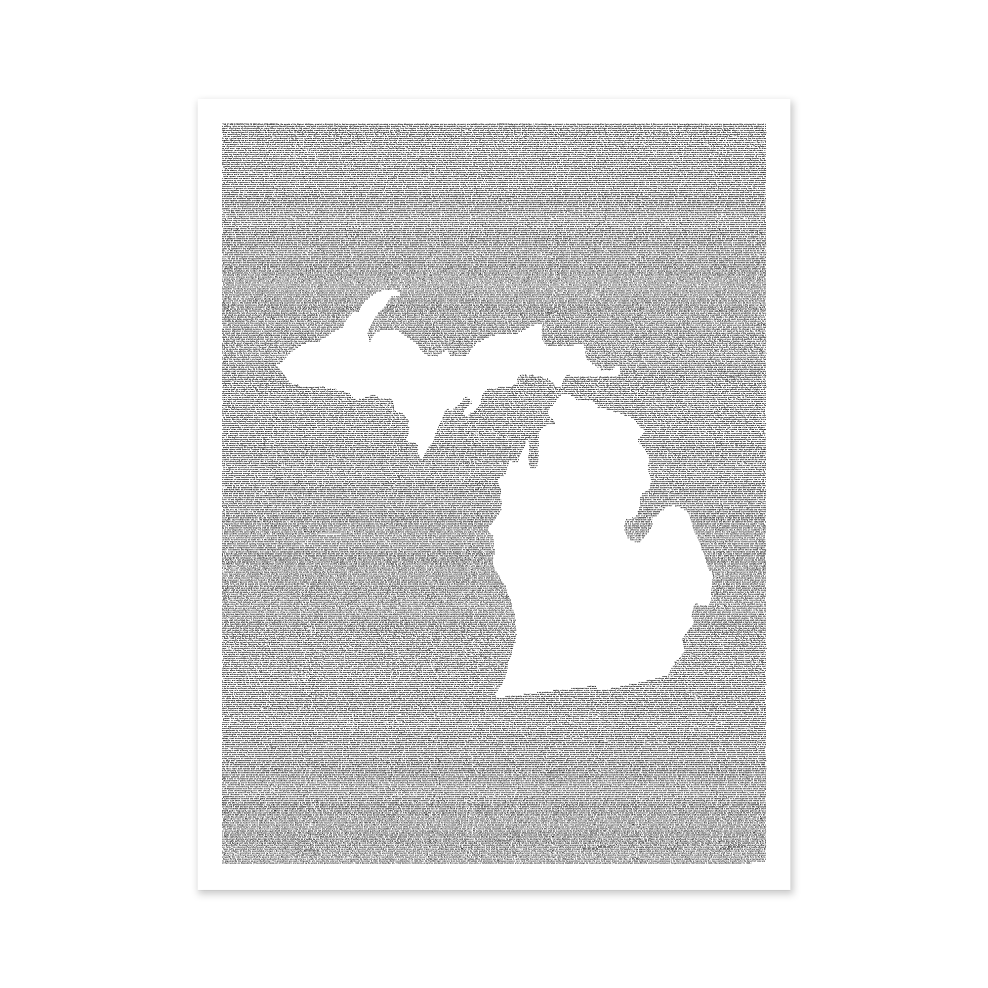 Litographs | Michigan's Constitution | Book Poster