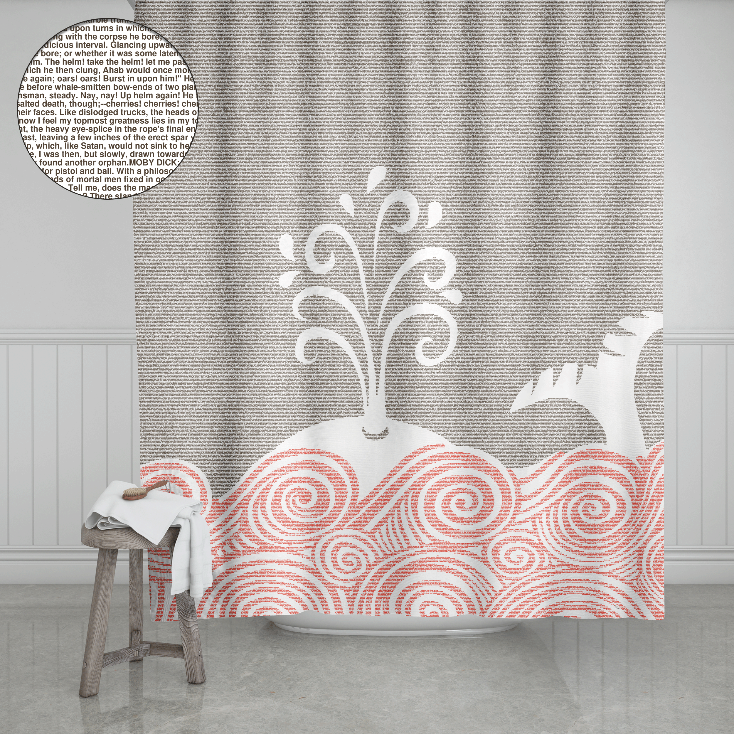 Litographs | Moby Dick | Book Shower Curtain