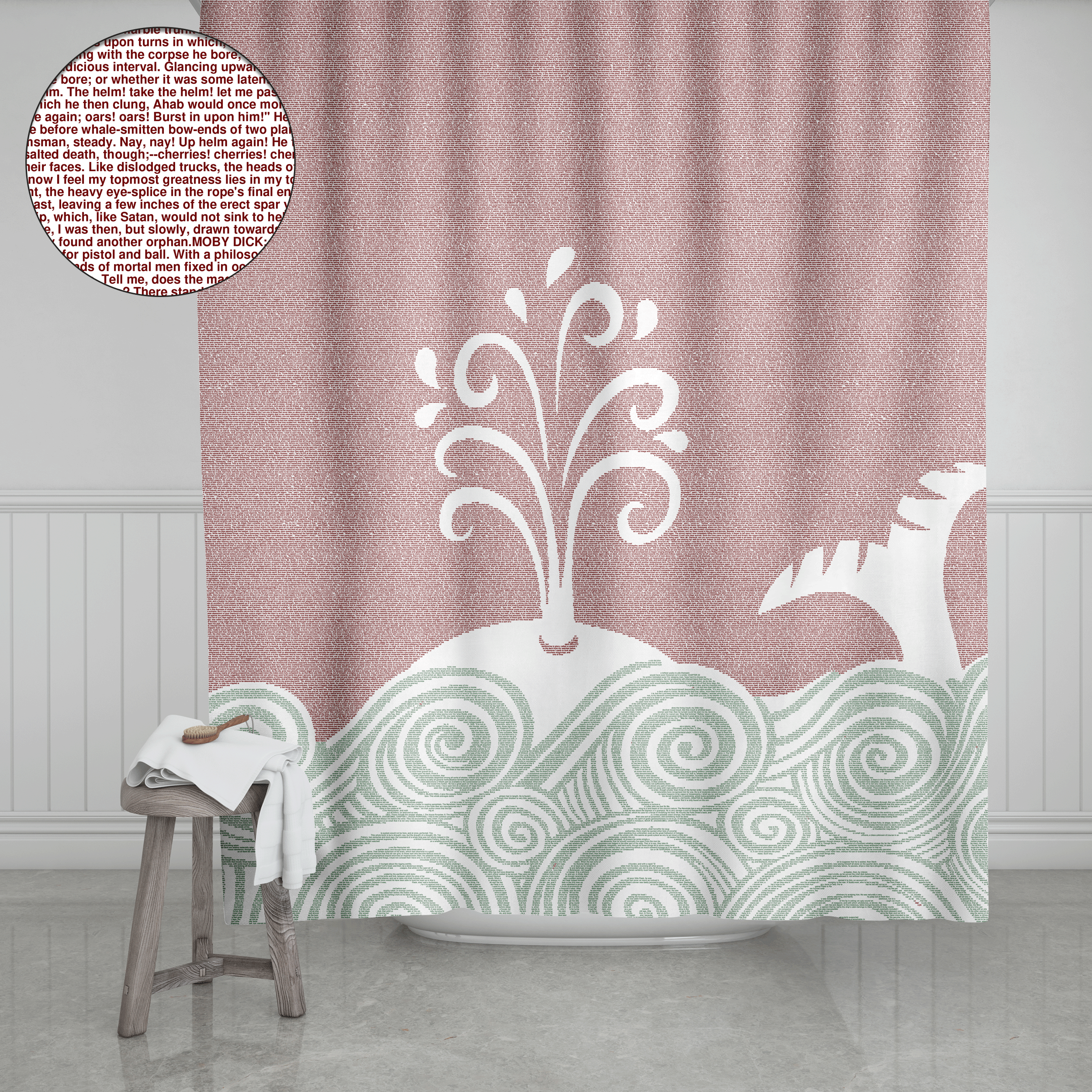 Litographs | Moby Dick | Book Shower Curtain