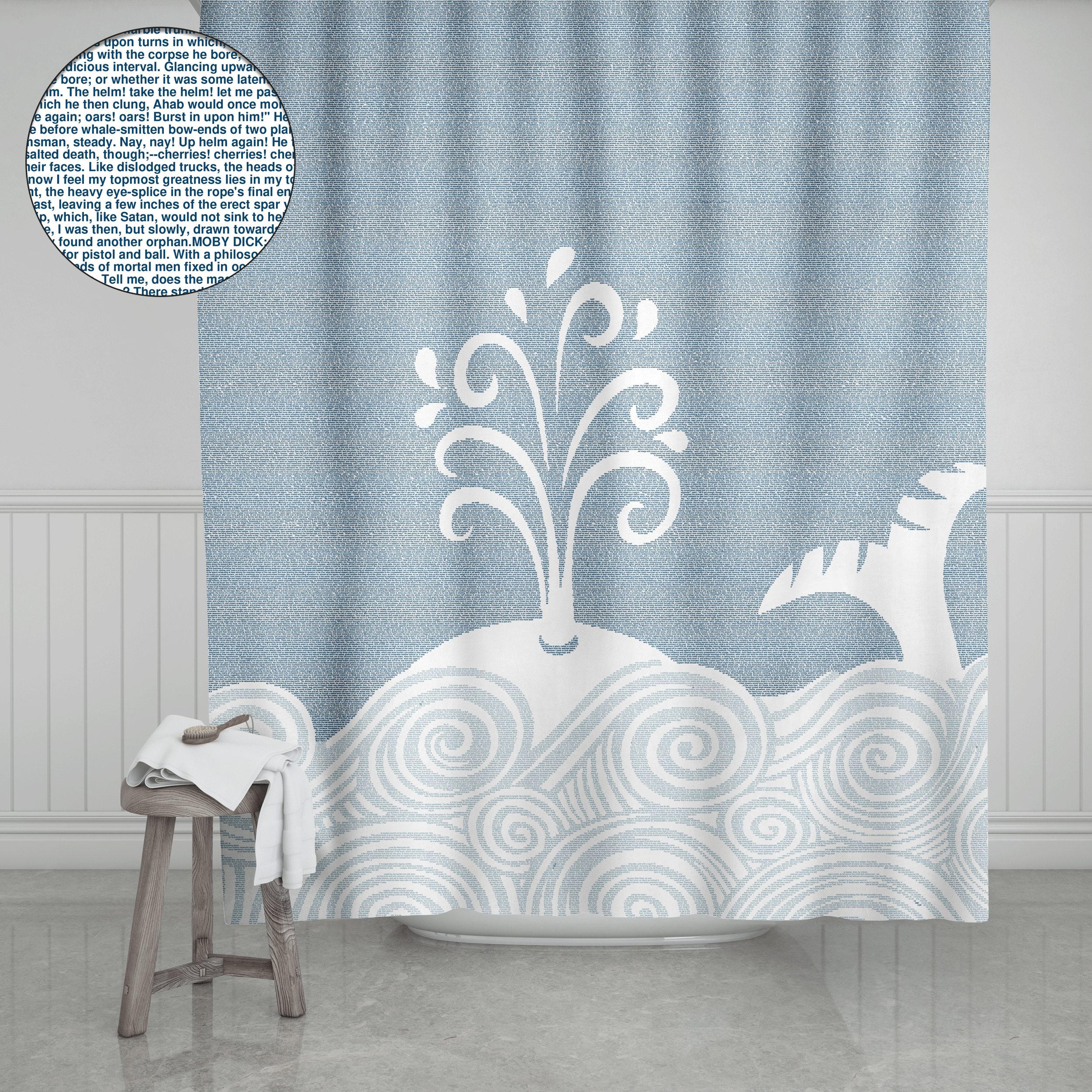 Litographs | Moby Dick | Book Shower Curtain