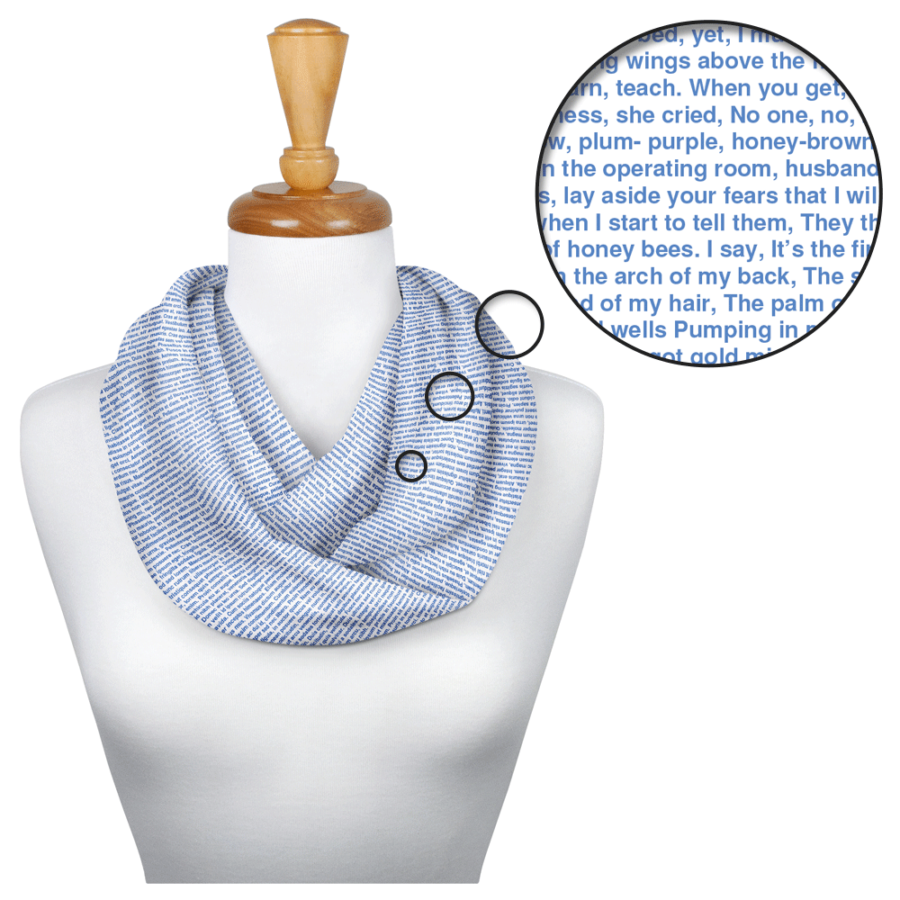White infinity scarf for woman