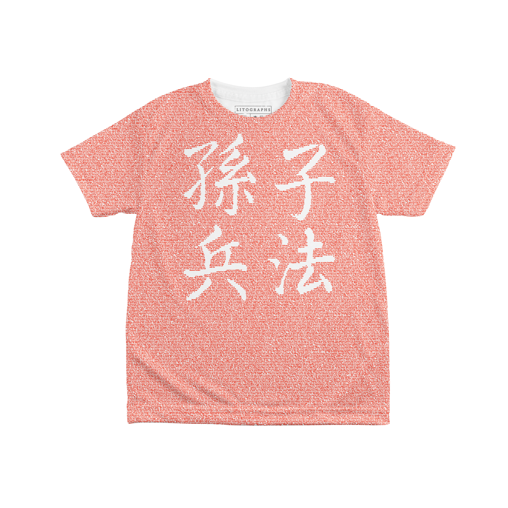 The Art of War by Sun Tzu - Entire Book on T-Shirt | Best Gift for Readers and Book Lovers | Litographs